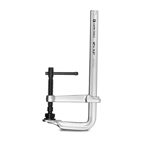 12 in Heavy Duty All Steel Bar Clamp, 5-1/2 in Throat Depth
